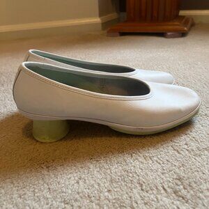 White Camper Alright K200607 Leather Ballet Pumps Size 39 / US 8.5